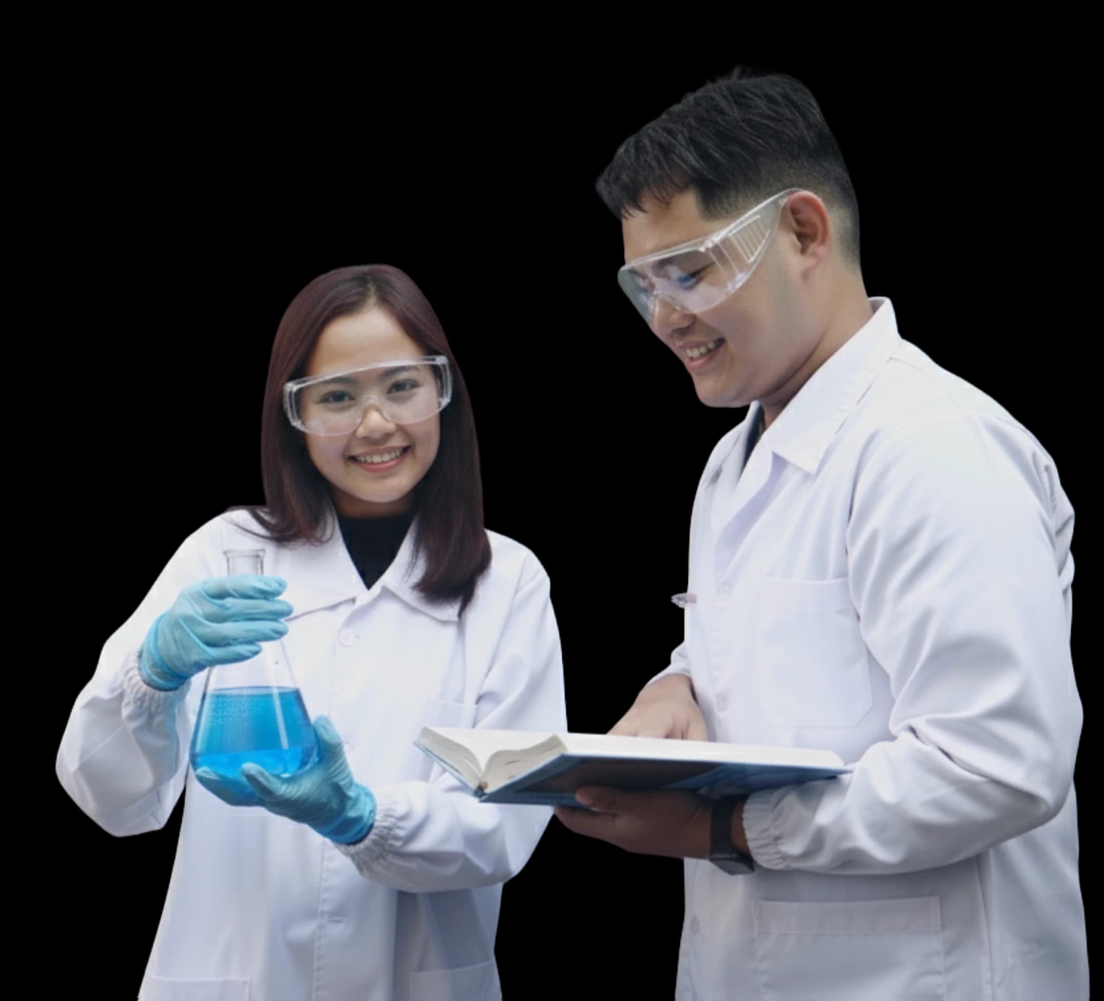 Researchers in action